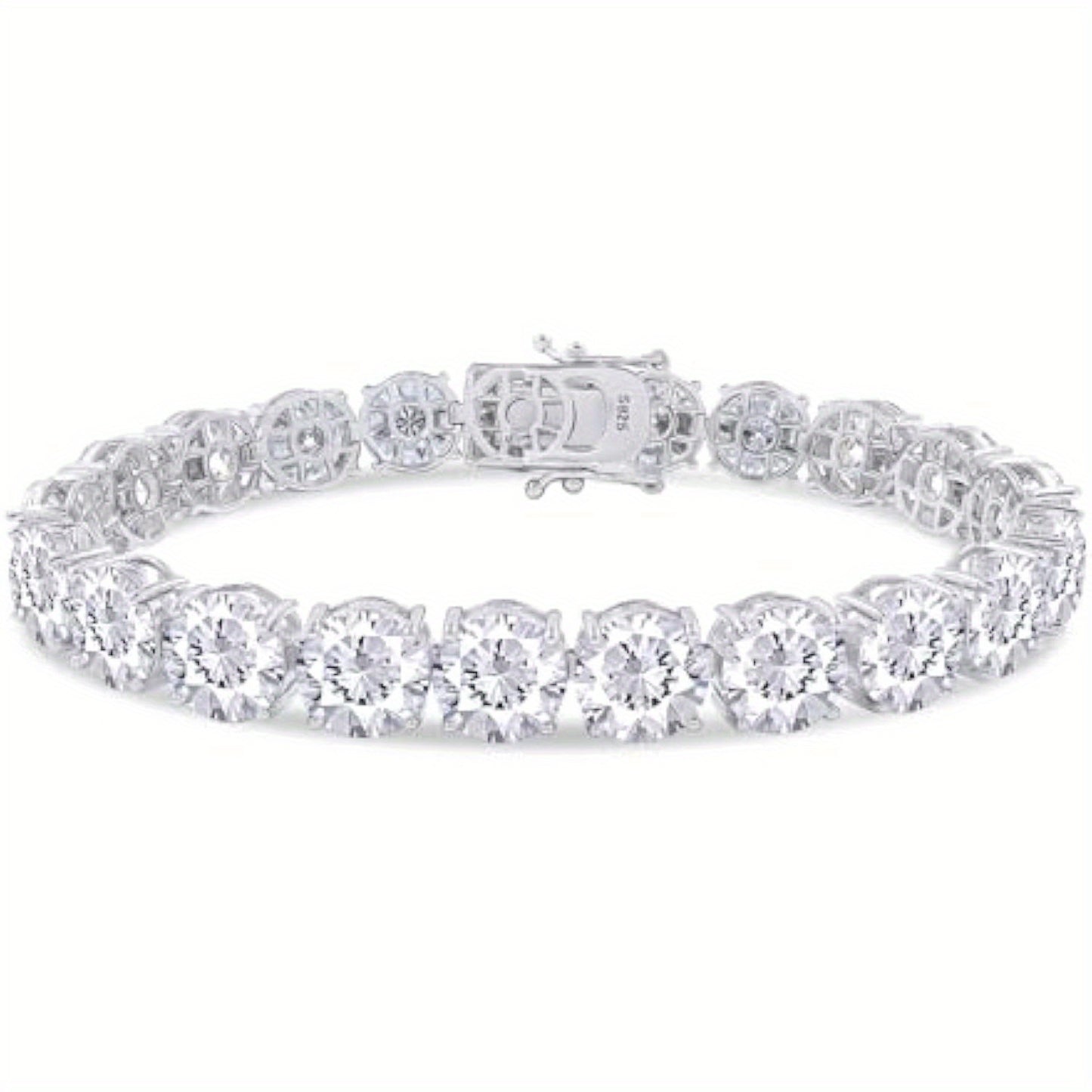 1pc 68-84 carat Moissanite tennis bracelet, 10mm round laboratory