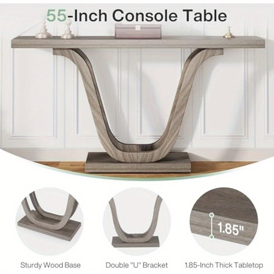 , 55.12" Wood Entryway Table