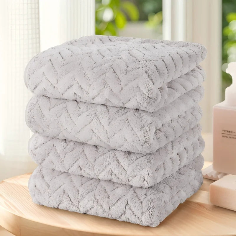 Solid Color Towel Set of 4pcs
