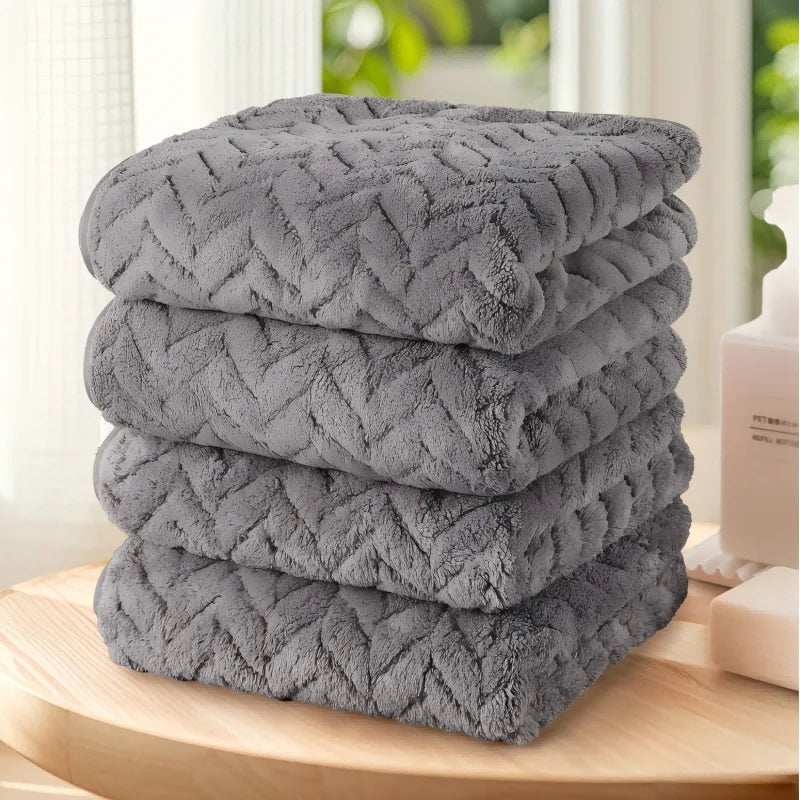 Solid Color Towel Set of 4pcs