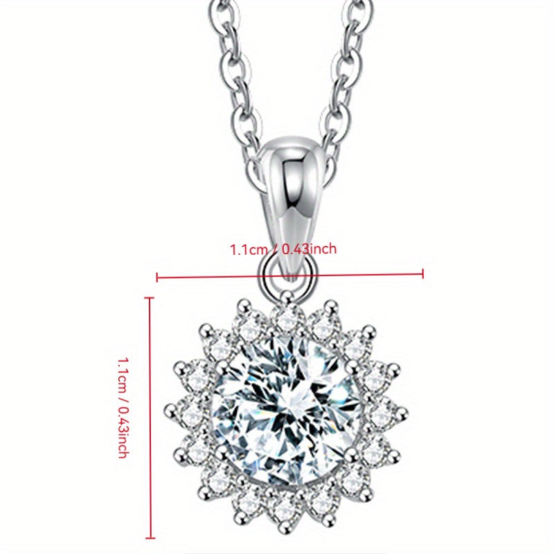 5ct Moissanite Pendant Necklace For Women