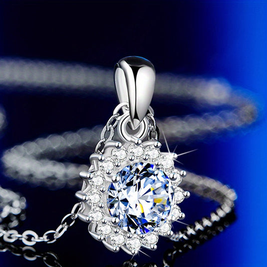 5ct Moissanite Pendant Necklace For Women