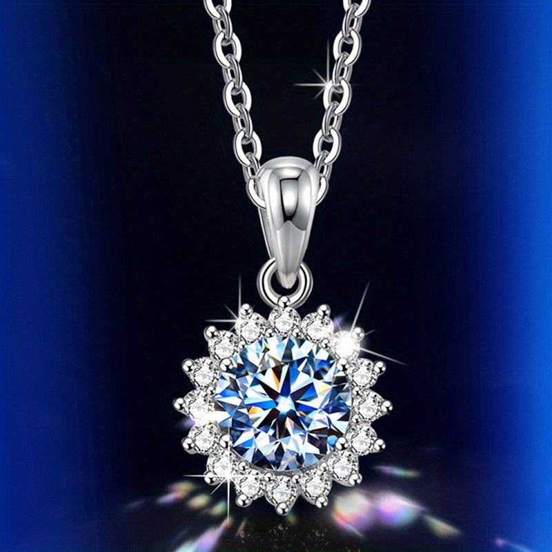 5ct Moissanite Pendant Necklace For Women