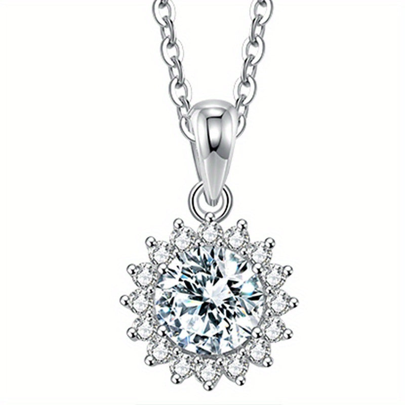 5ct Moissanite Pendant Necklace For Women