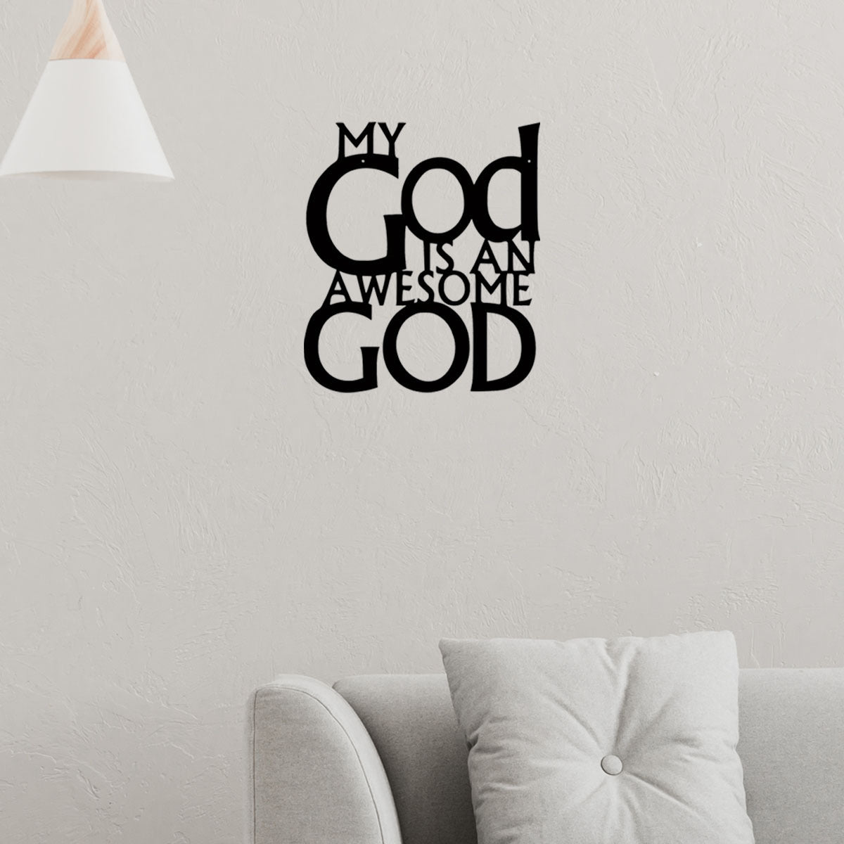 1pc Iron Metal Wall Art "My God is an Awesome God" -