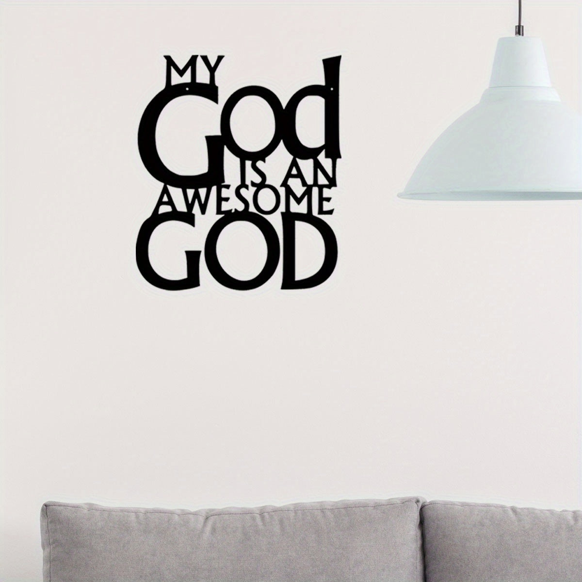 1pc Iron Metal Wall Art "My God is an Awesome God" -