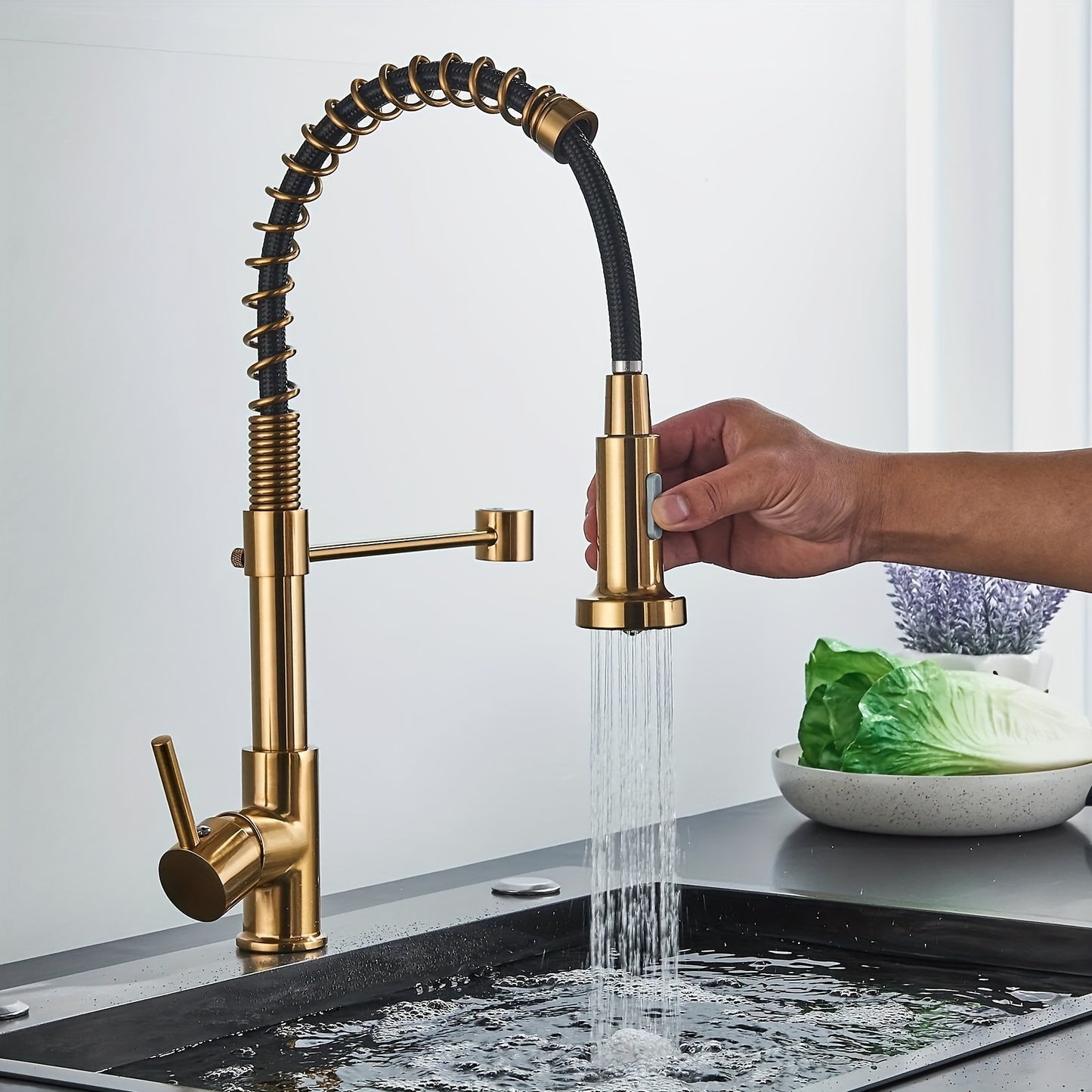 Golden Kitchen Faucet