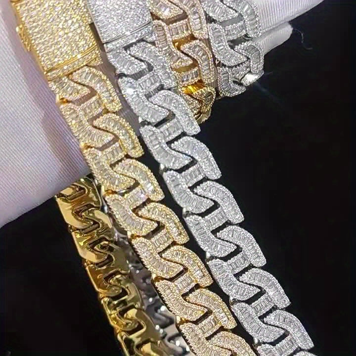 925 Silvery Cuban Chain Necklace, 16mm,