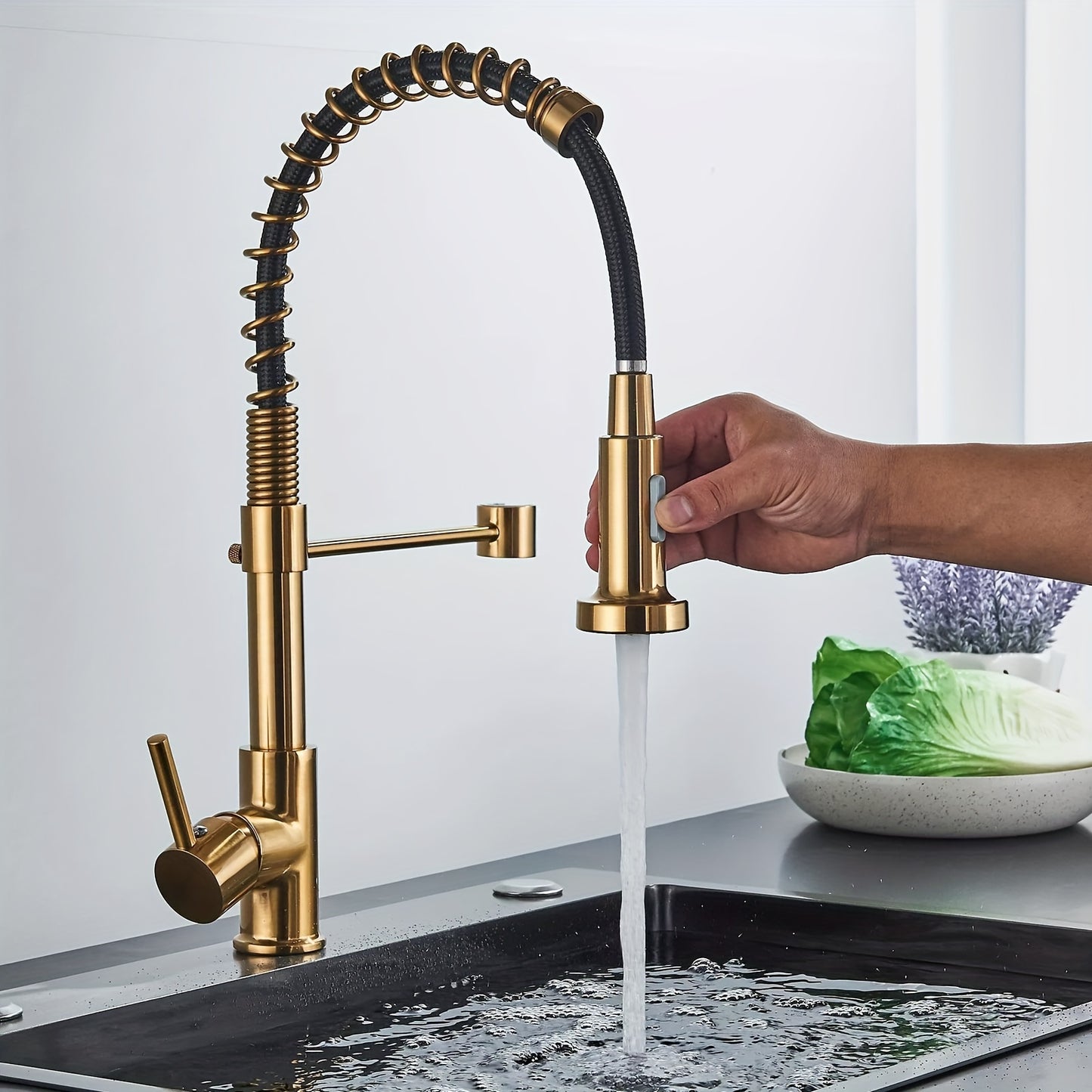 Golden Kitchen Faucet