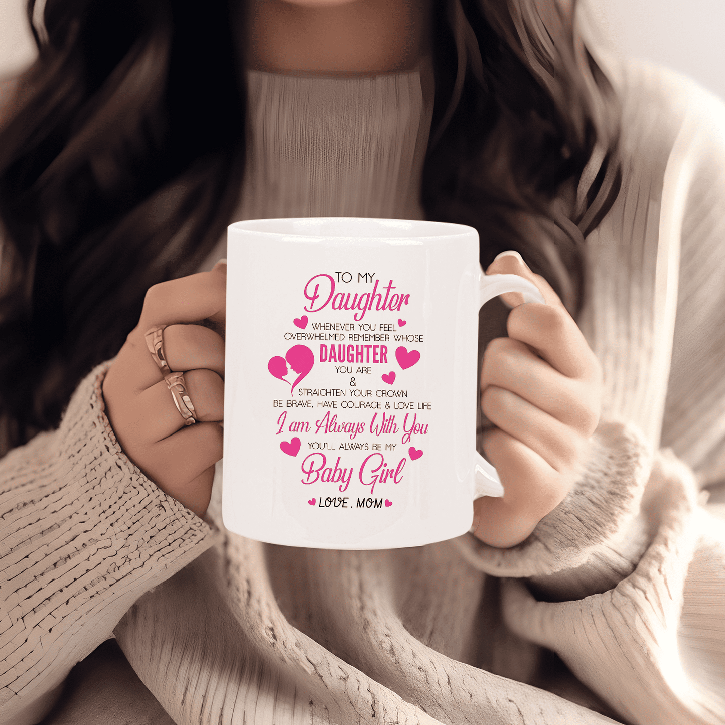 11oz Cherished Daughter Insulated Ceramic Mug