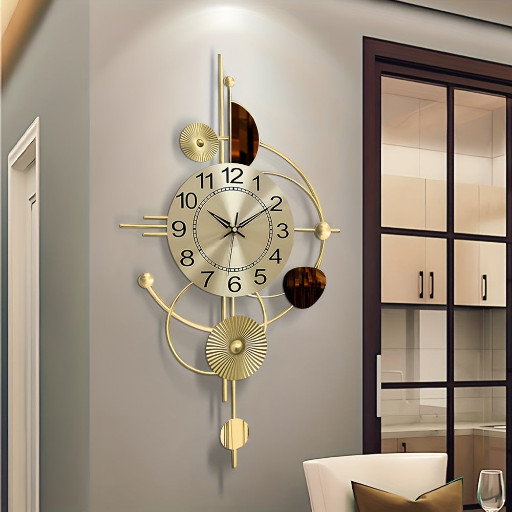 31.5 X 17.7 Inch Metal Wall Clock Decorative 3D