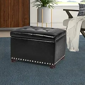 24 " Rectangle Leather Storage Ottoman