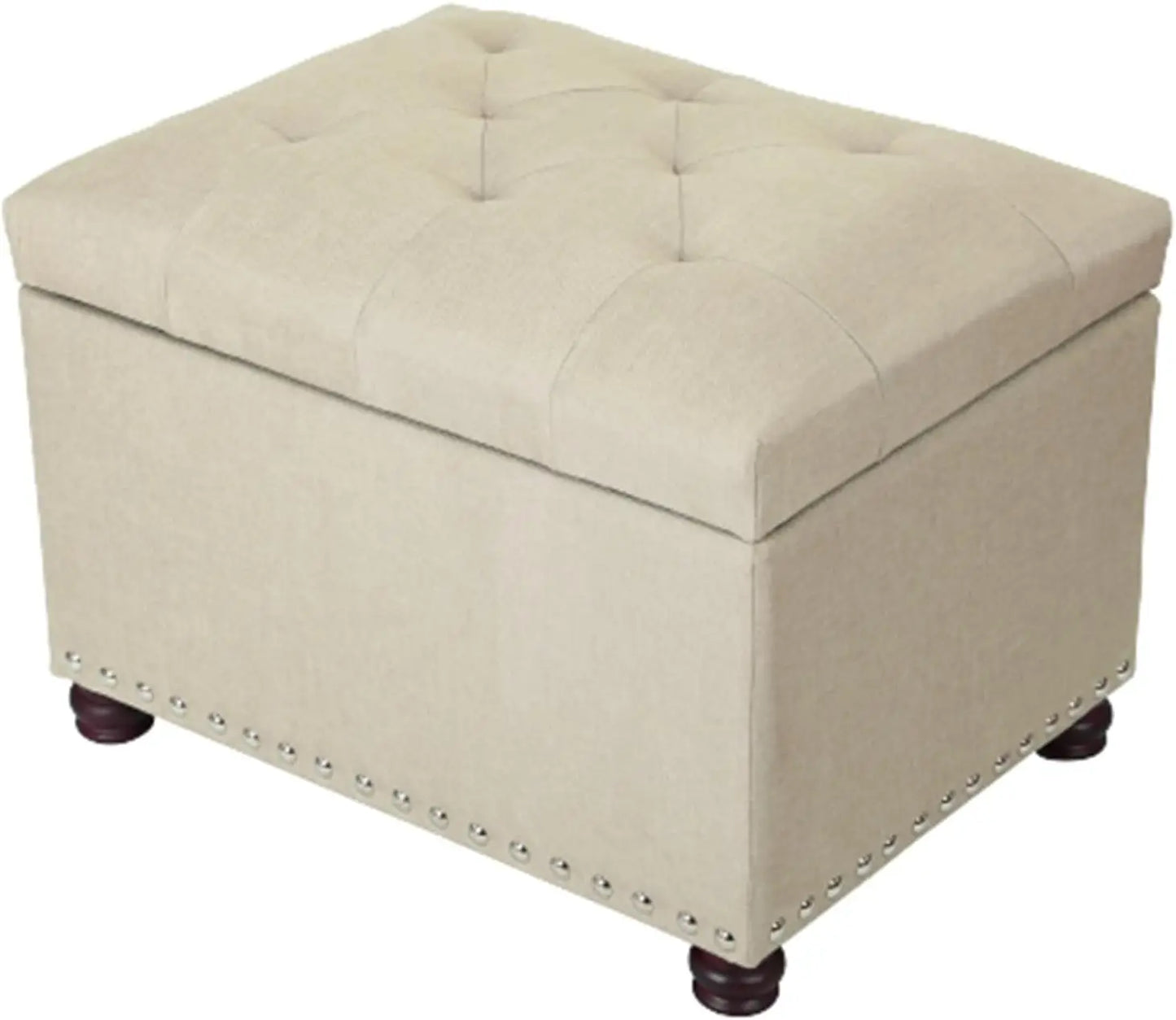 24 " Rectangle Leather Storage Ottoman