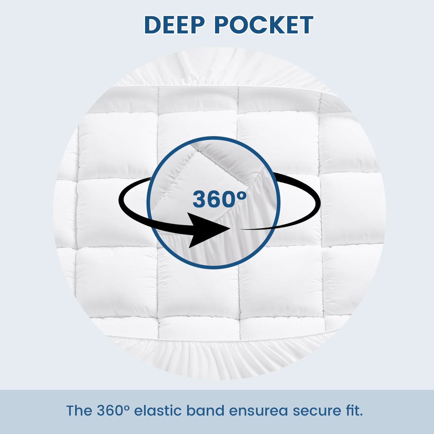 Extra Thick Mattress Pad Cover with 8-21 Inch Deep Pocket