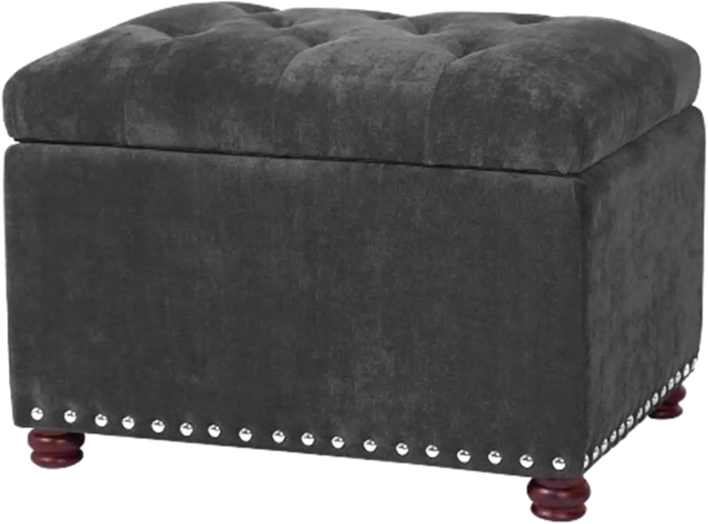 24 " Rectangle Leather Storage Ottoman