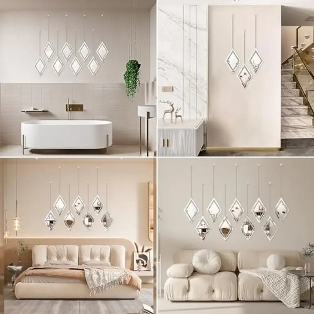 Diamond Shaped Wall mirrors