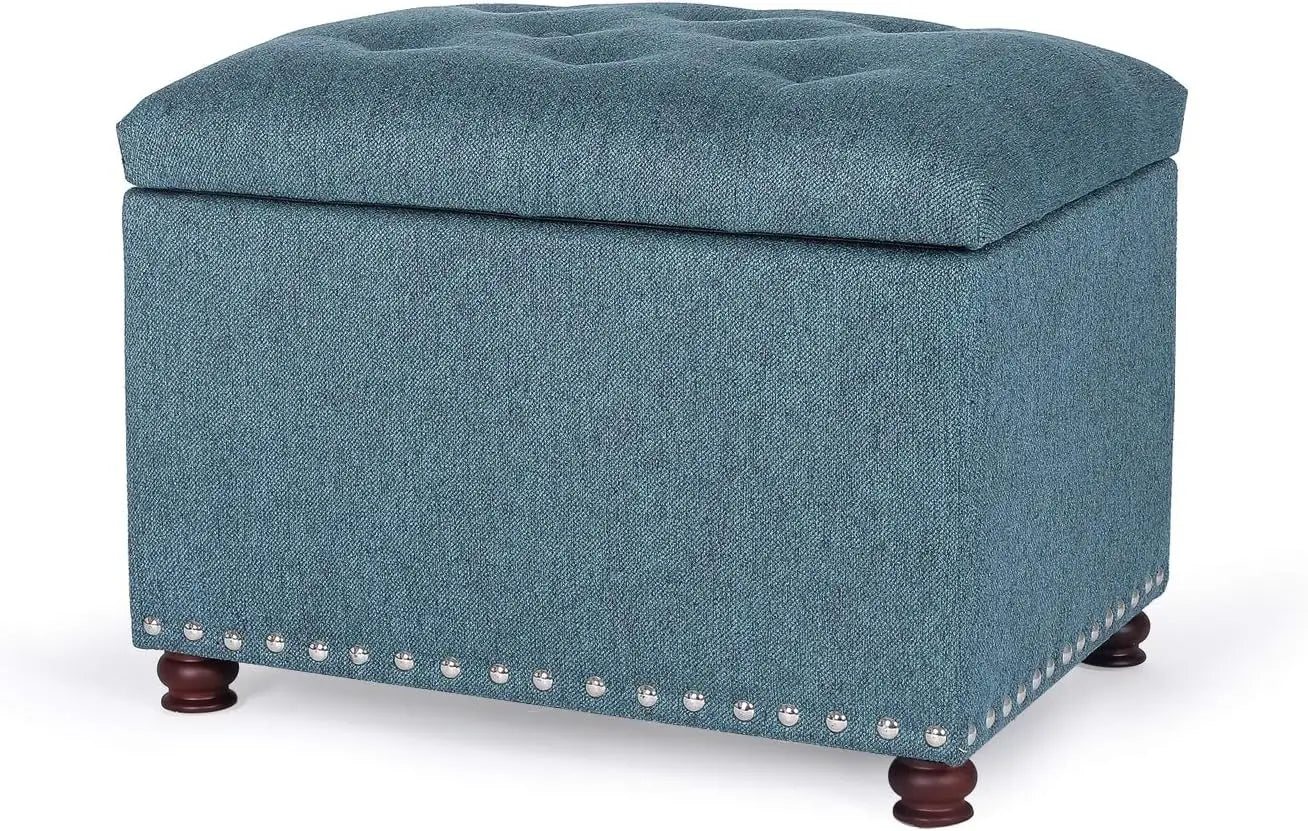 24 " Rectangle Leather Storage Ottoman