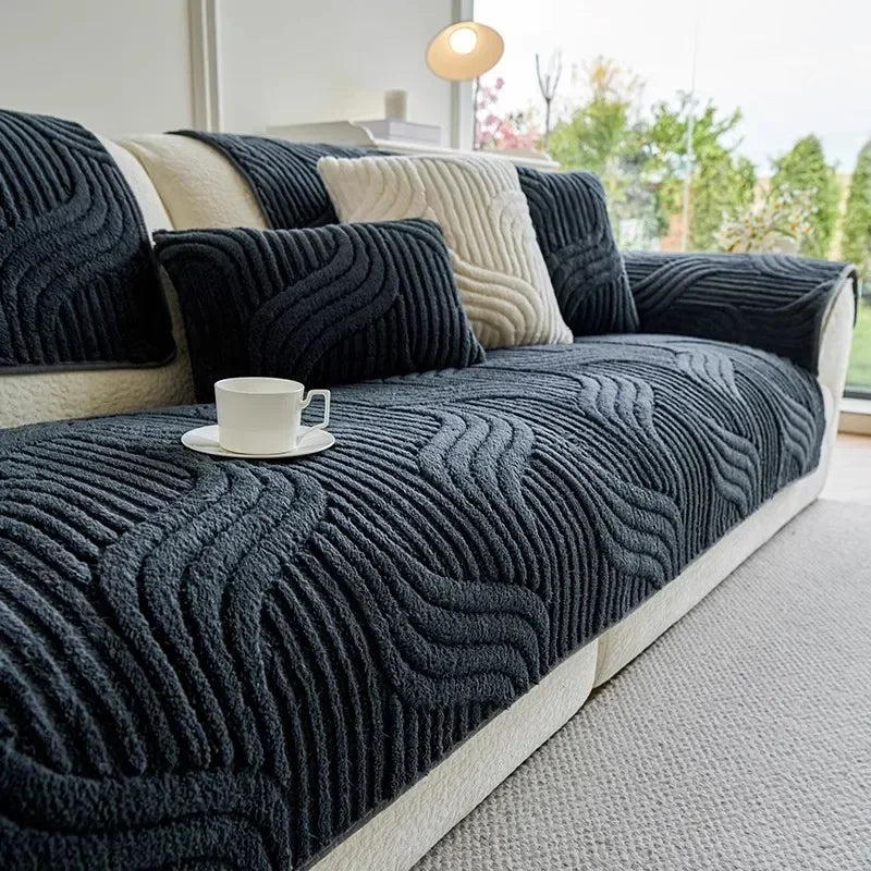 1PC Wave Striped Sofa Cover
