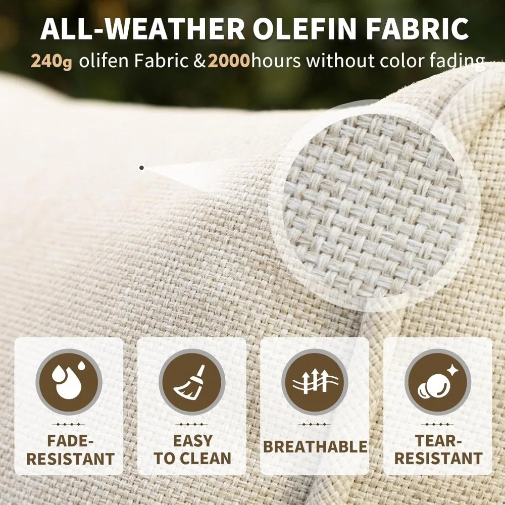 7 Pieces Patio Furniture Sets,PE Wicker Outdoor Furniture