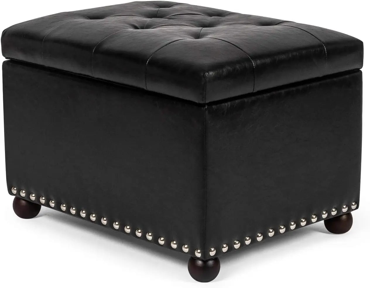 24 " Rectangle Leather Storage Ottoman