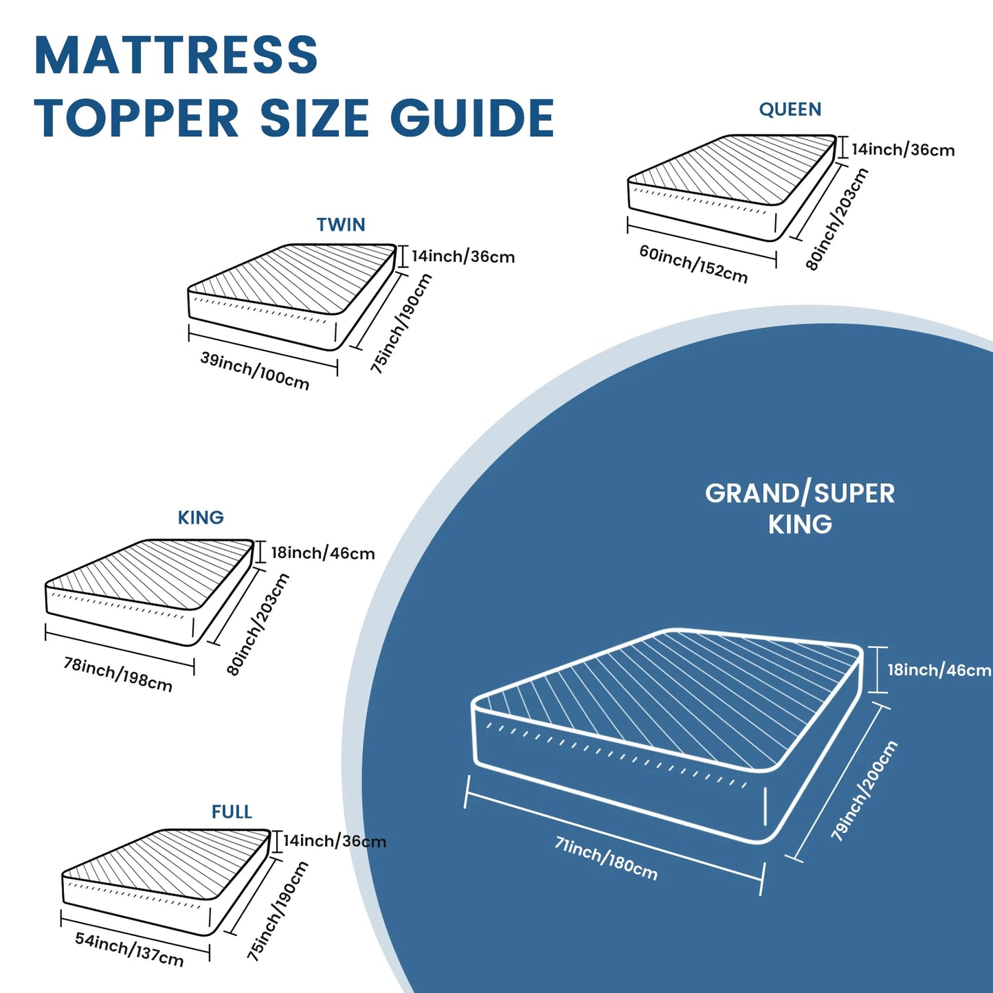 Extra Thick Mattress Pad Cover with 8-21 Inch Deep Pocket