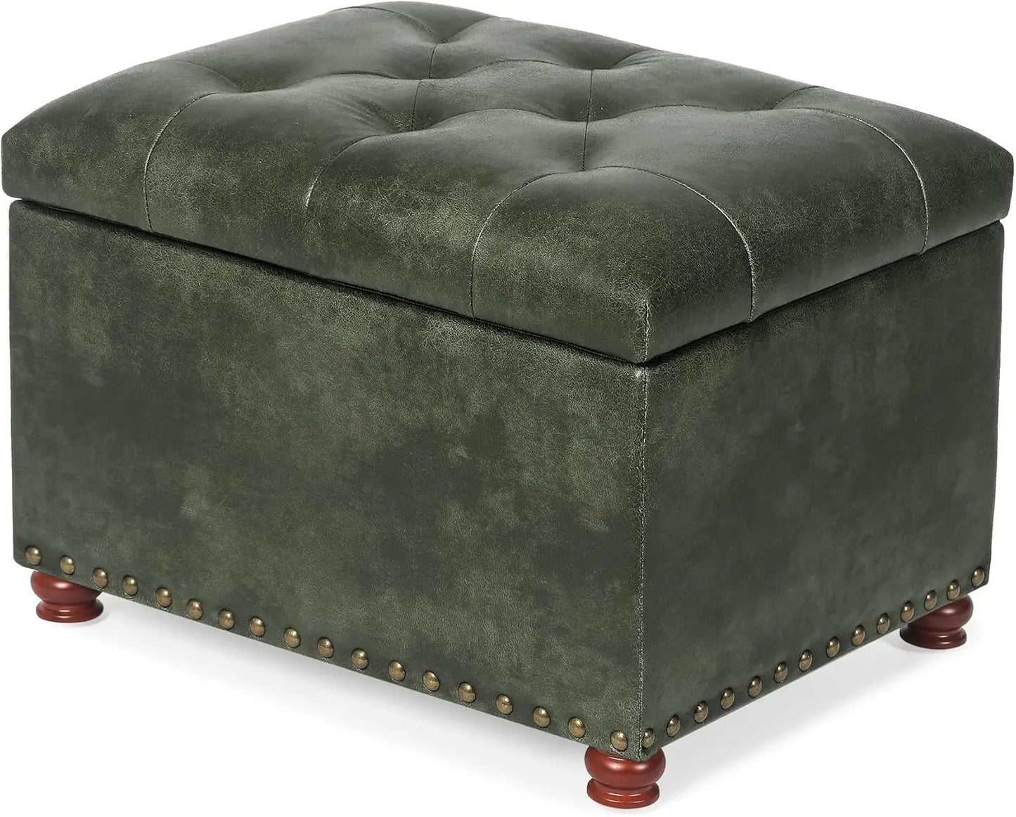 24 " Rectangle Leather Storage Ottoman