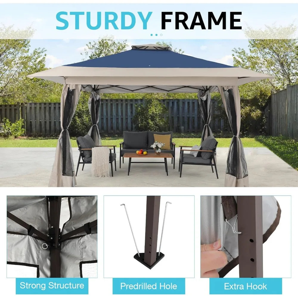 13’x13’ Pop Up Gazebo, Outdoor Canopy Tent