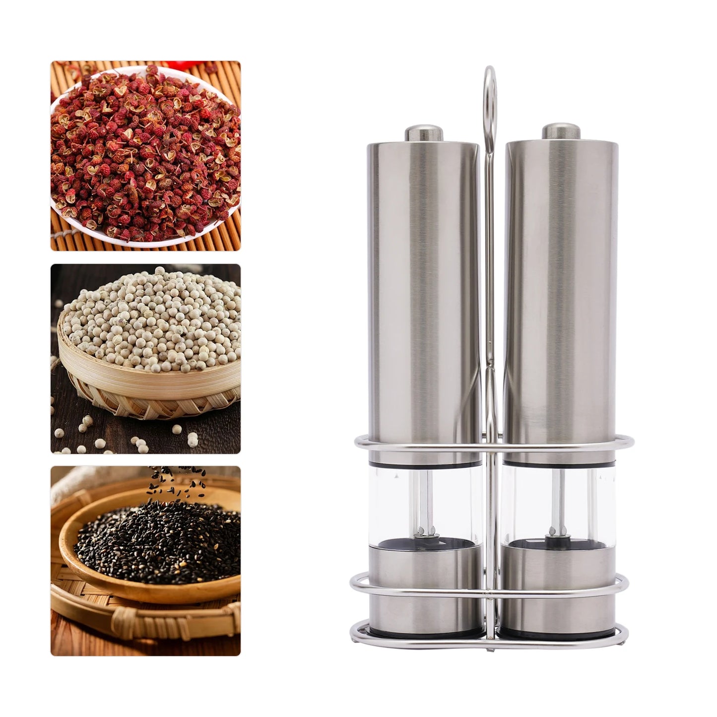 Electric Grinding Salt Pepper Mill Stainless steel