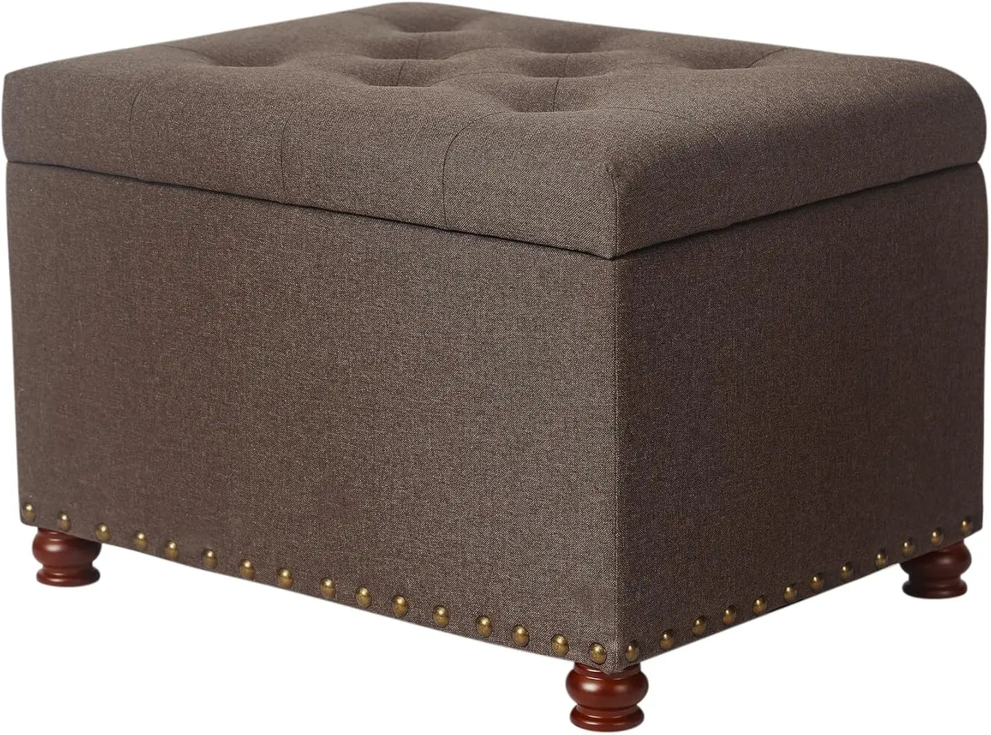 24 " Rectangle Leather Storage Ottoman