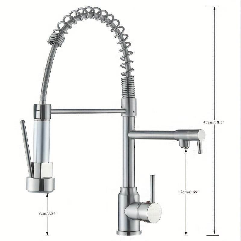 Modern High Arc Kitchen Faucet with Pull-Down Sprayer -