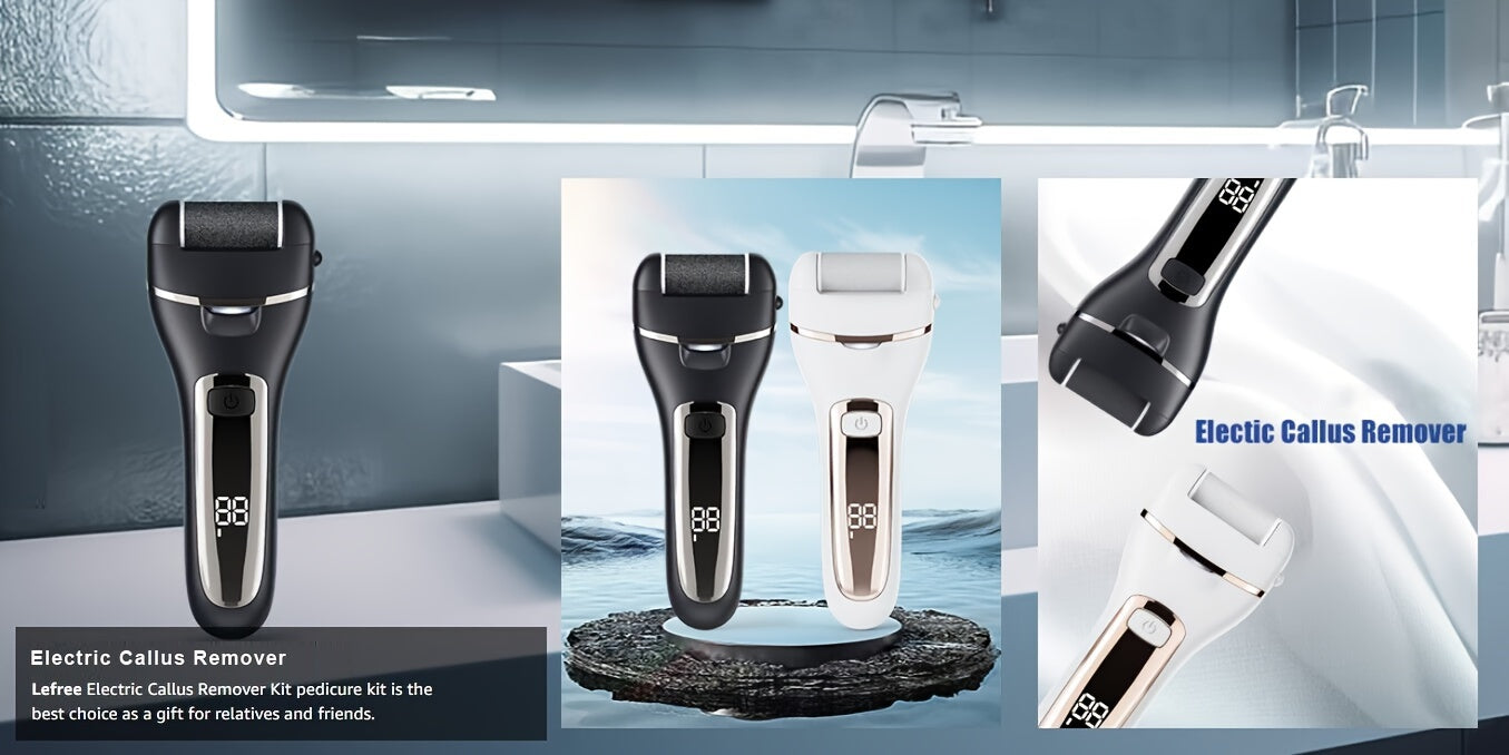 [Rechargeable Callus Remover] 14in1 Rechargeable Electric Feet Callus Remover, Portable Electronic Foot File Pedicure Kits, Foot Scrubber File, , Foot Care  3 Rollers Manicure Nail